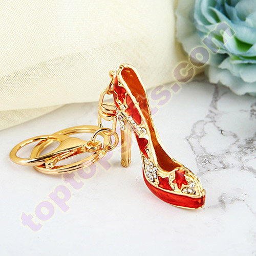 red rhinestone shoe charm 