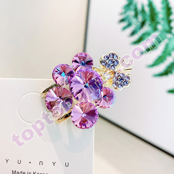 rhinestone grape hair clips