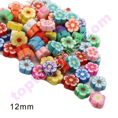 mixed fimo beads